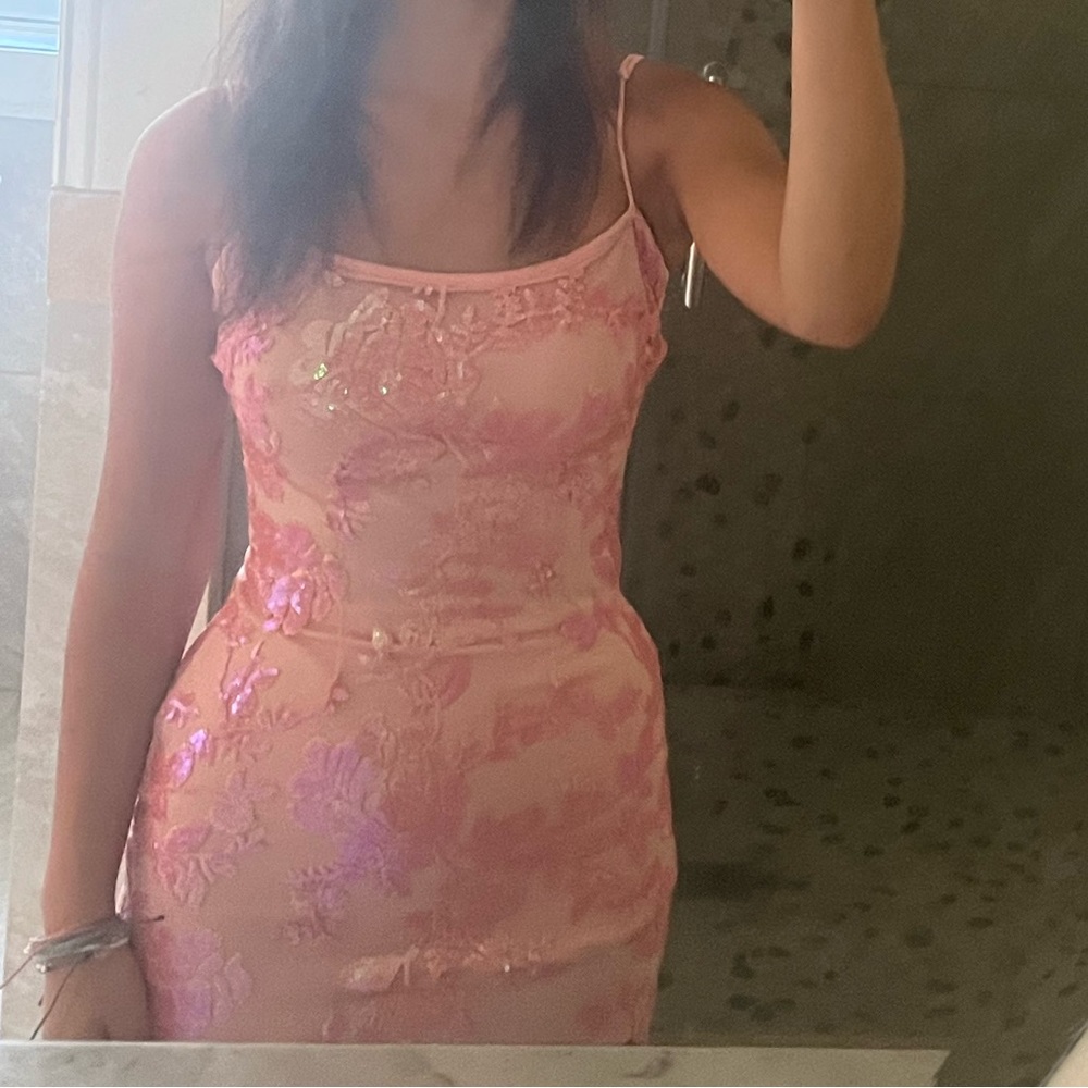 Lucy in the sky pink dress worn three times still in new condition!